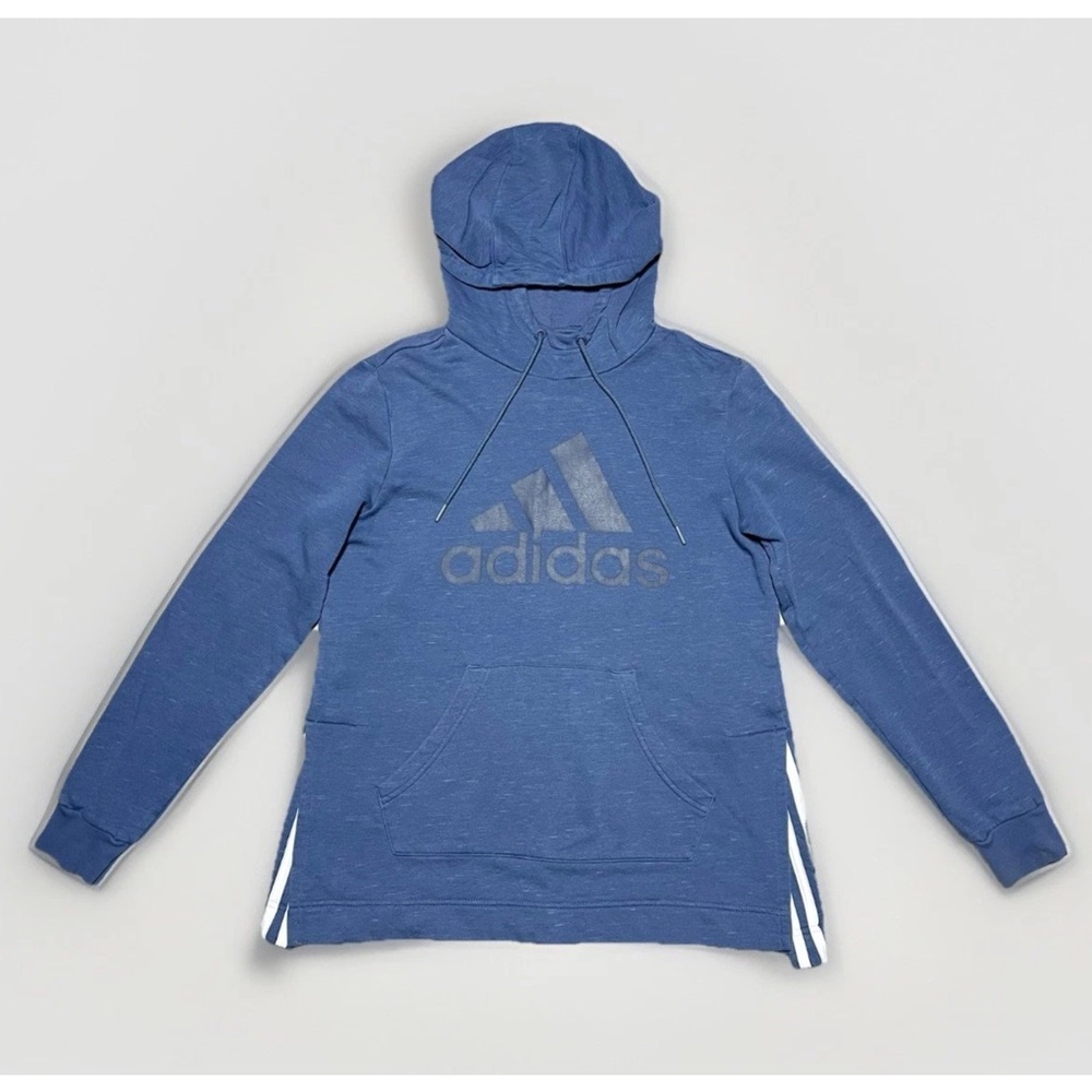 Adidas 3 Stripes Hoodie Sweatshirt Mens Adult Small Blue White Stripes